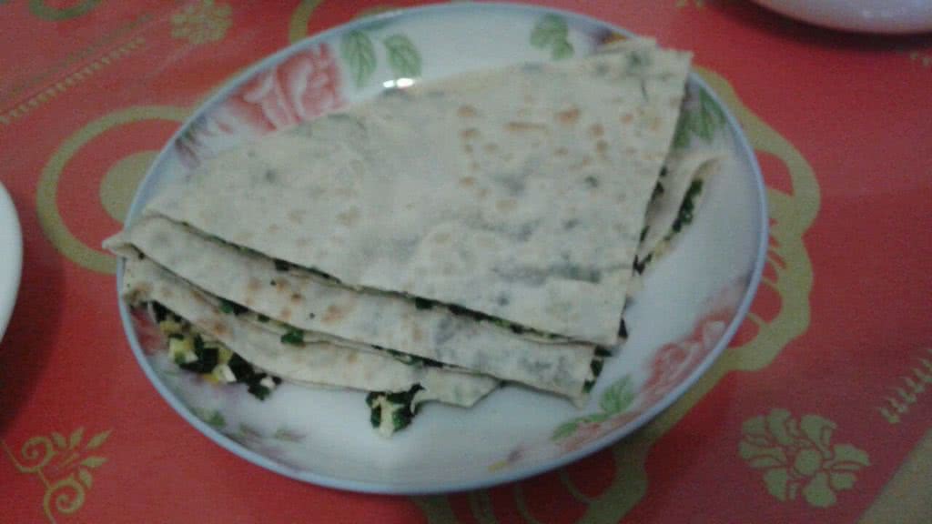 韭菜鸡蛋塌饼