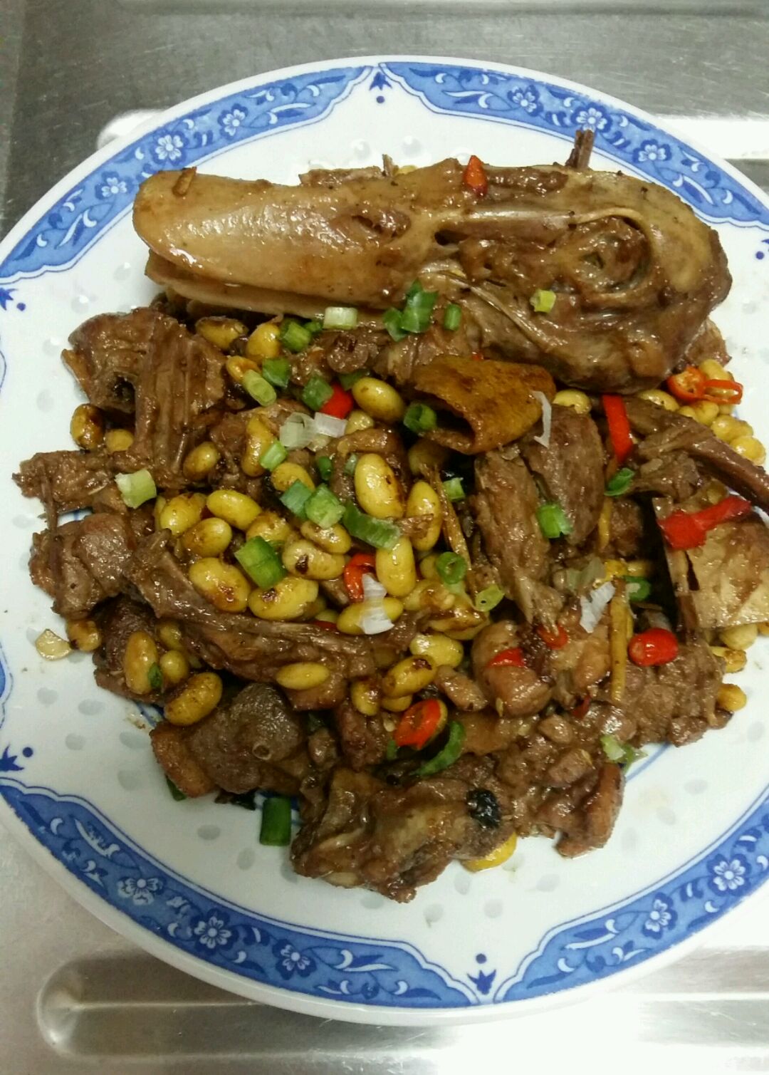 黄豆焖鸭