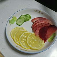 将美食,薄片(切柠檬,好看,哈哈),桃子(去籽)切片,黄瓜忘记放中间摆拍冰糖flash素材下载图片