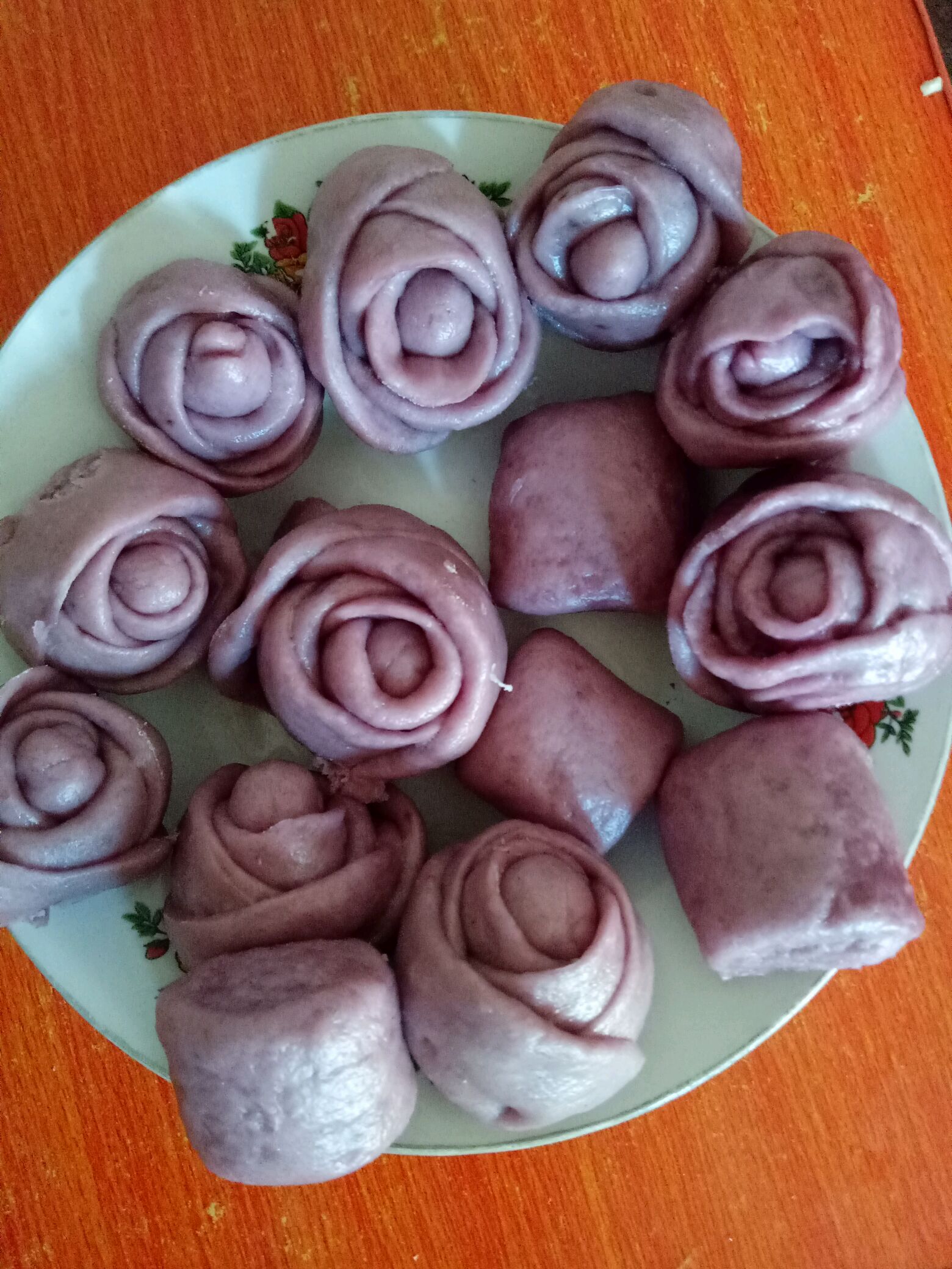 紫薯牛奶玫瑰馒头