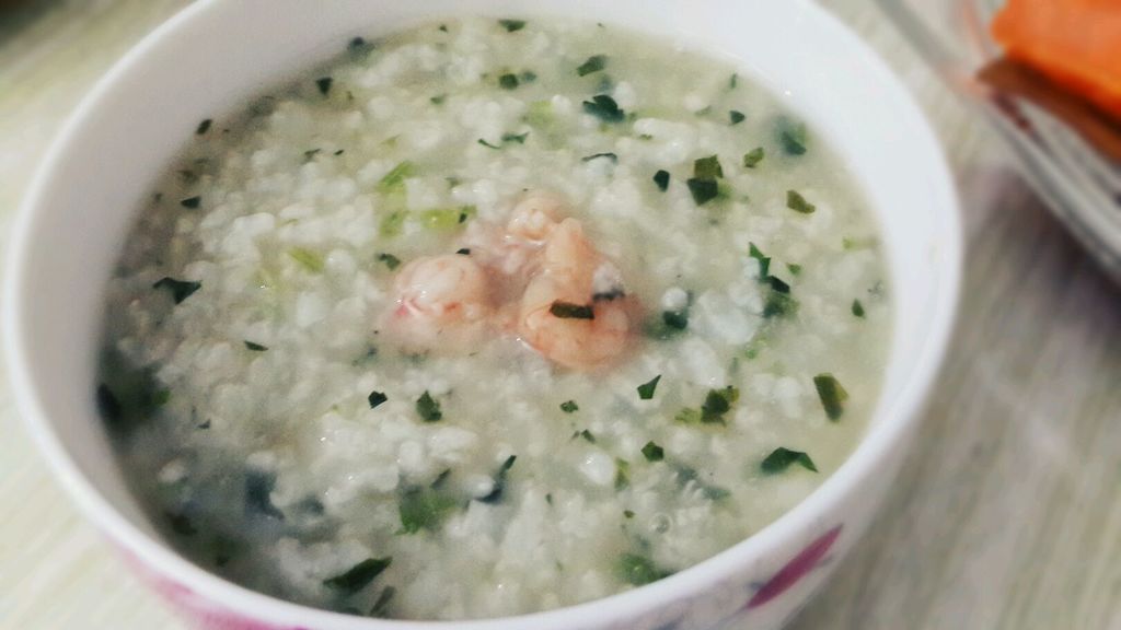 菠菜虾仁粥