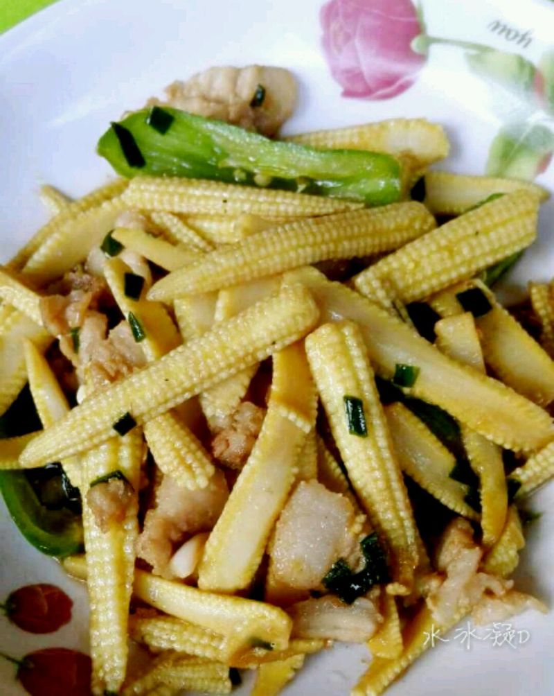 玉米芯炒肉片