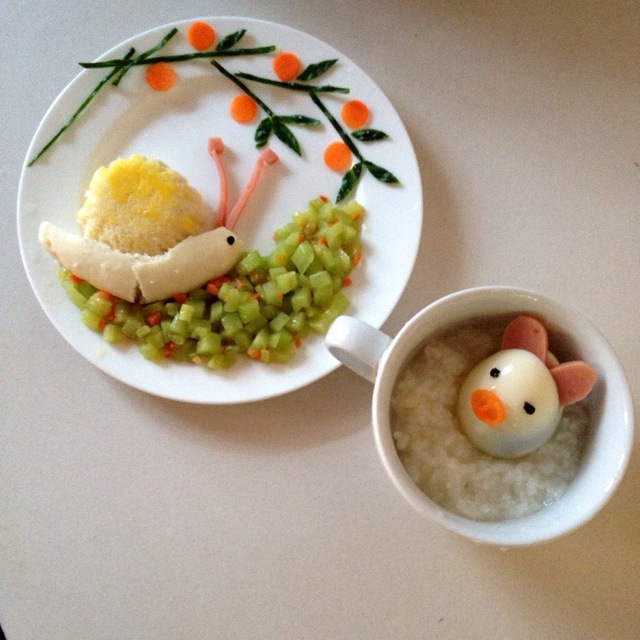 宝宝早餐食谱:前进的蜗牛 小猪泡澡