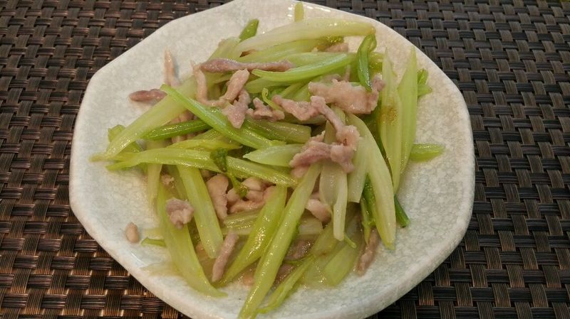 西芹炒肉丝