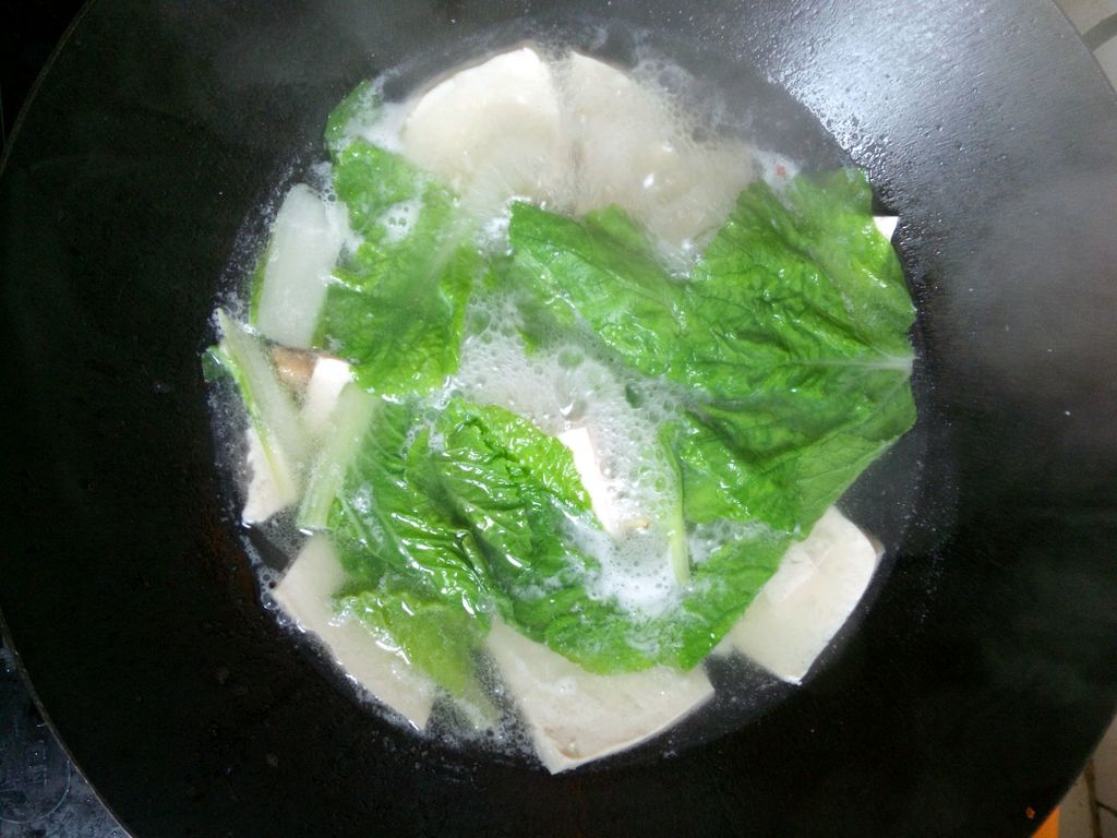 小白菜豆腐汤的做法图解4