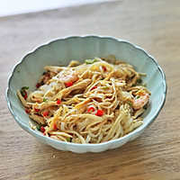 低脂鸡丝拌魔芋丝(我的减肥餐)的做法图解7