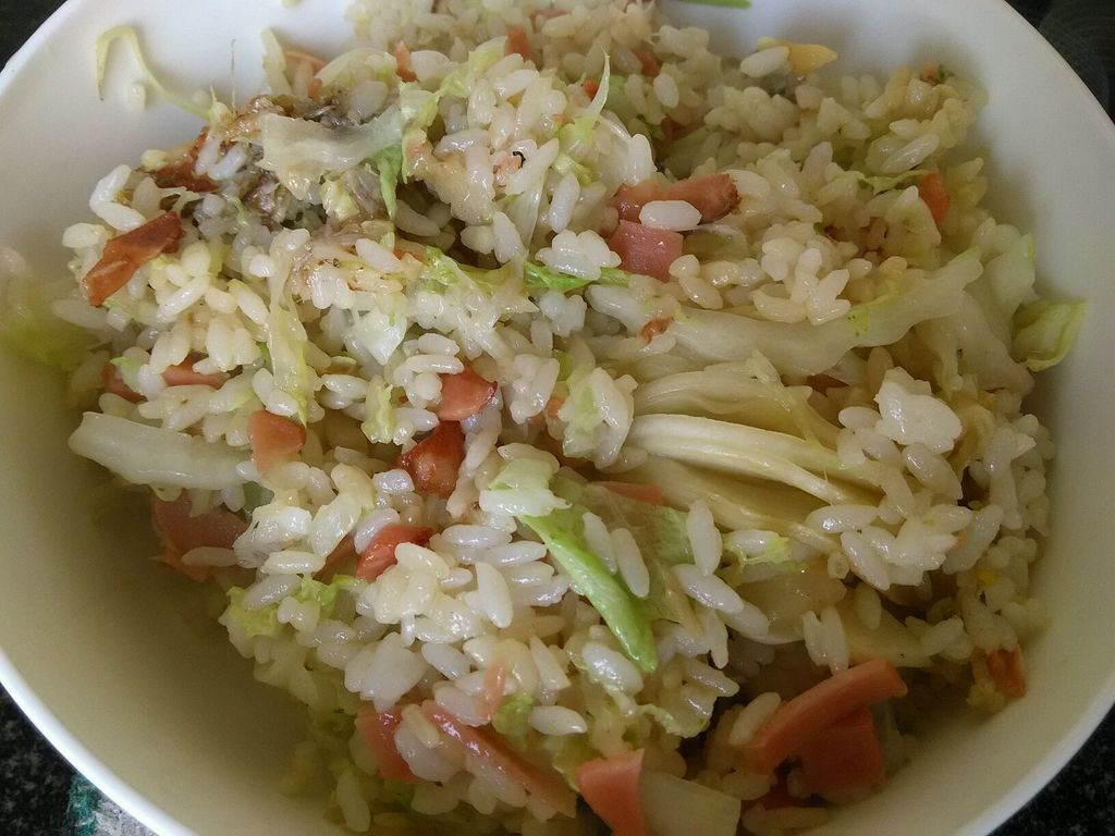 白菜火腿炒饭