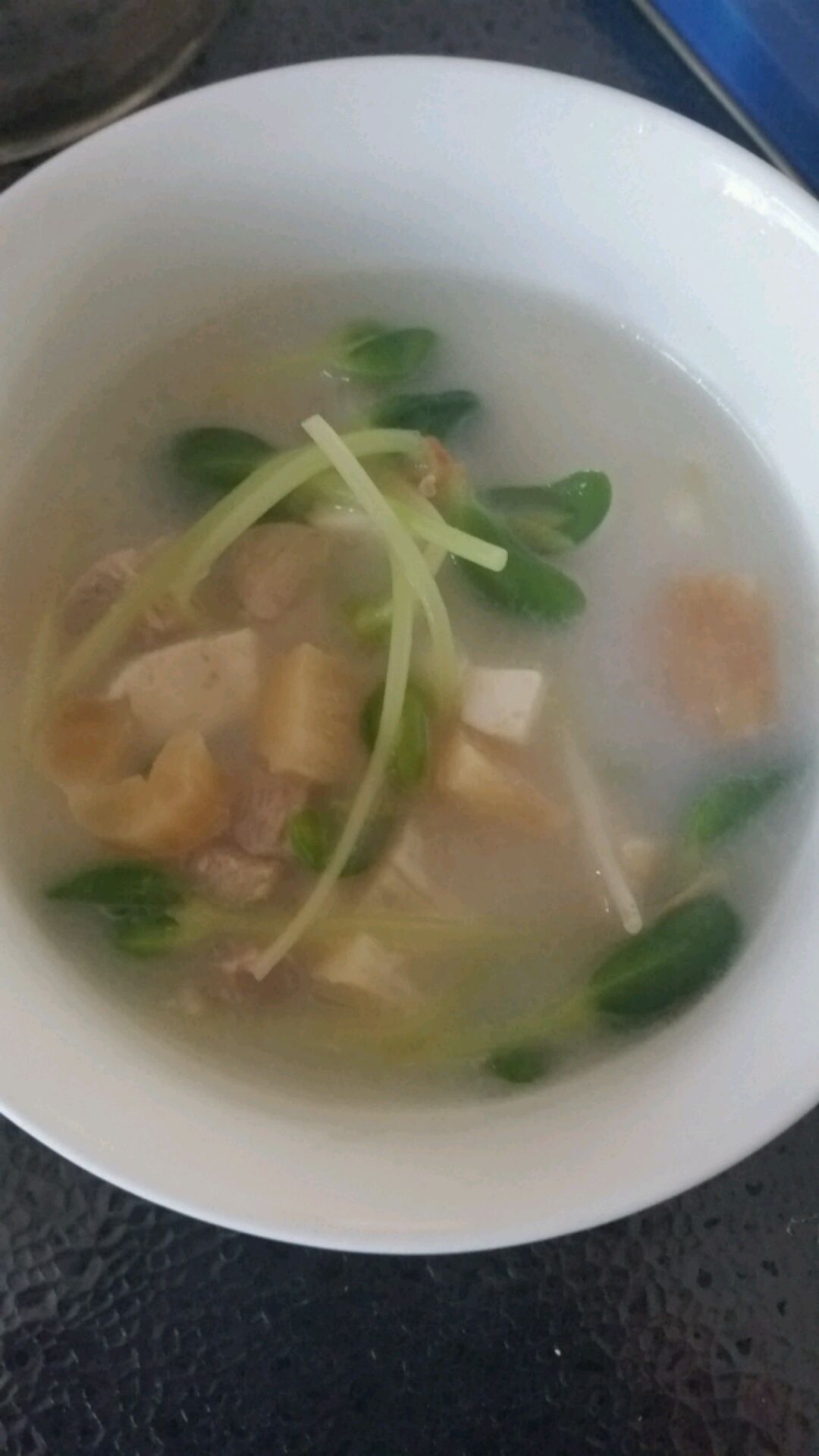 养生豆苗扇贝汤