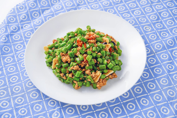 肉末豆角下饭菜