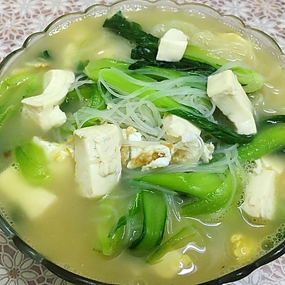 青菜豆腐汤的做法_【图解】青菜豆腐汤怎么做好吃_汤