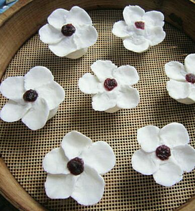 蔓越莓梅花蒸饺