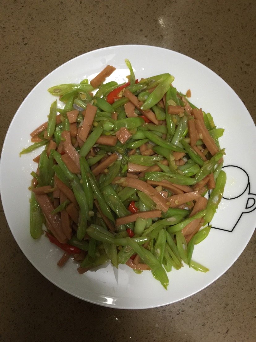 豆角炒火腿