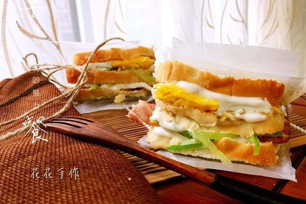 快手早餐三明治#丘比轻食厨艺大赛#的做法_【