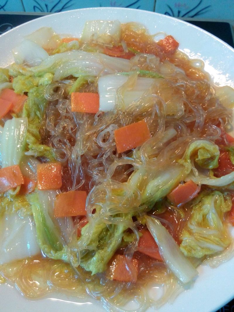 白灼粉丝娃娃菜(家常)的做法