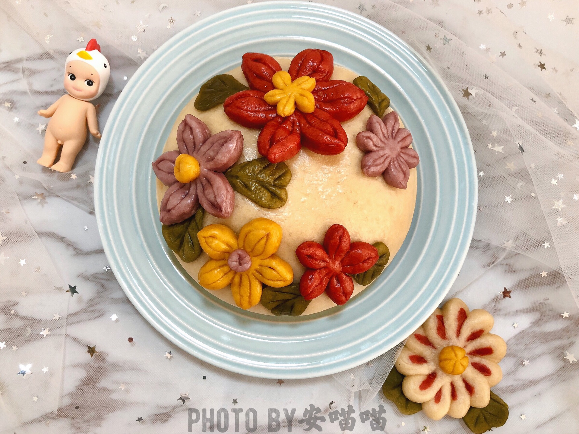 柏翠辅食节-烘焙零食#创意馒头生日蛋糕