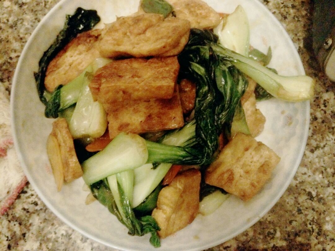 小青菜煎豆腐