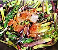 腊肉炒红菜薹 的做法<!-- 图解3 -->