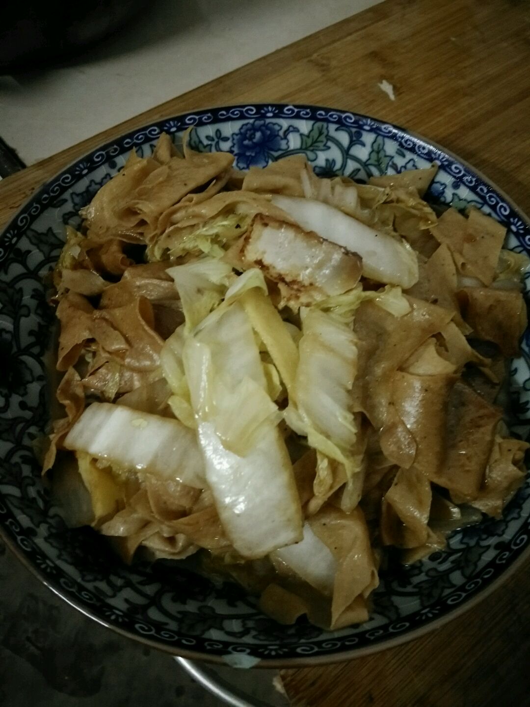 白菜炒豆皮