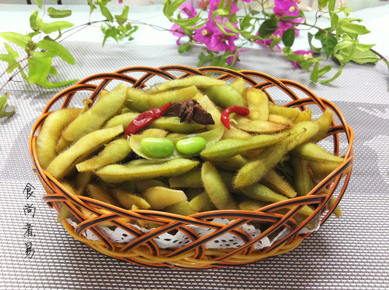 五香水煮黄豆荚