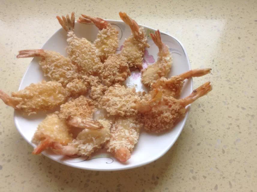 黄金凤尾虾的做法