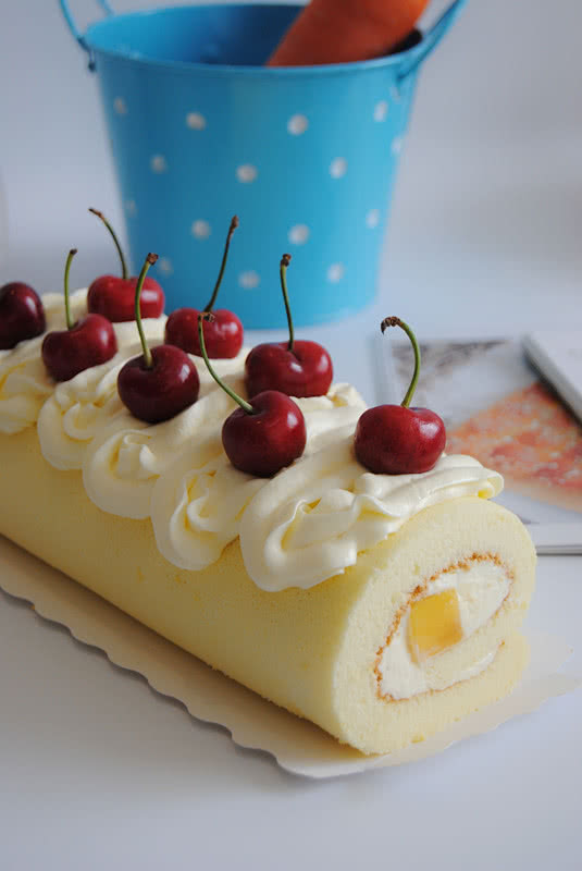 水果奶油蛋糕卷#美的烤箱菜谱