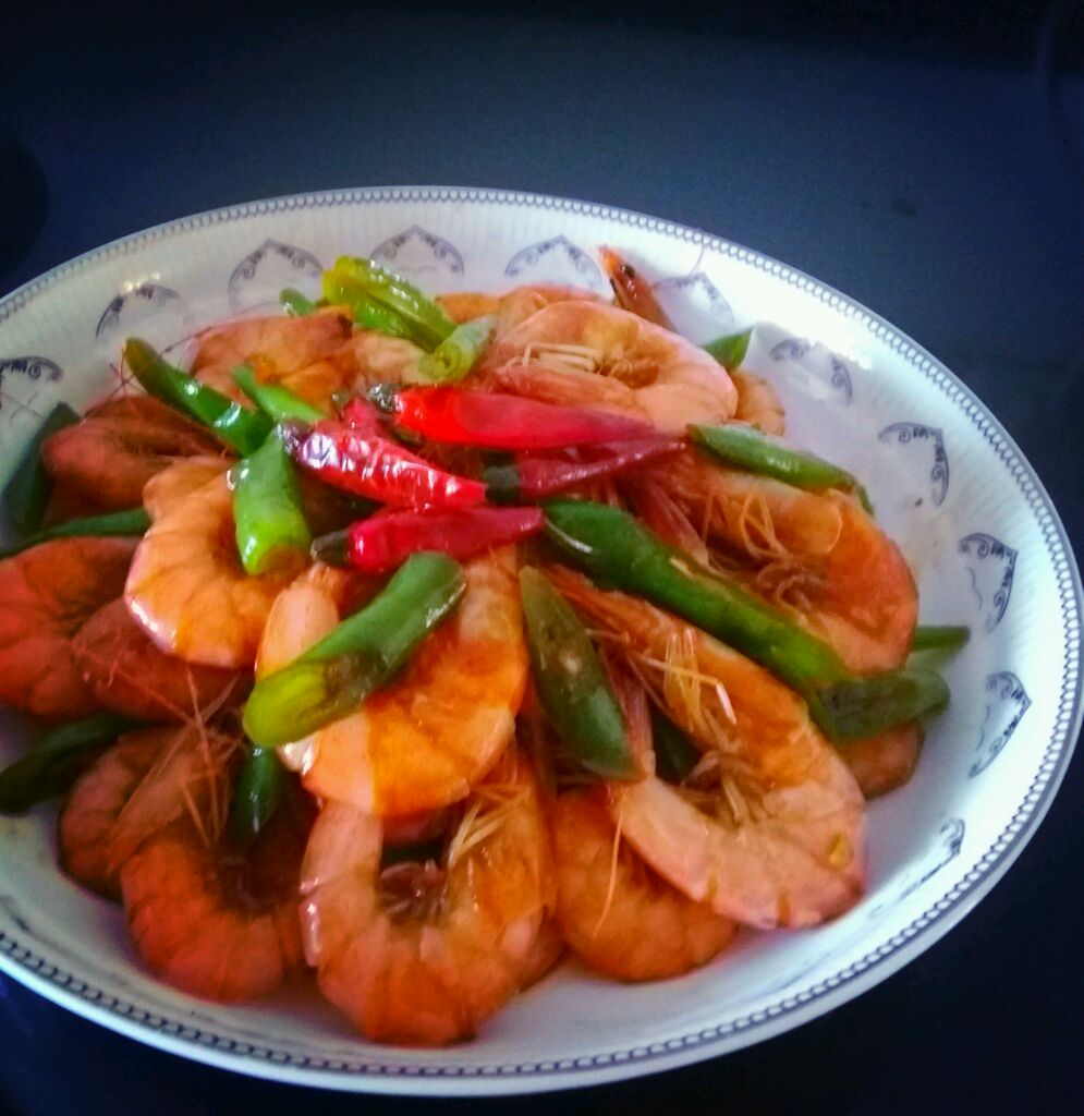 耗油尖椒炒对虾《比虾更美味》