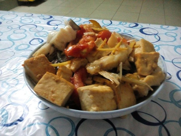 豆腐焖鱼块