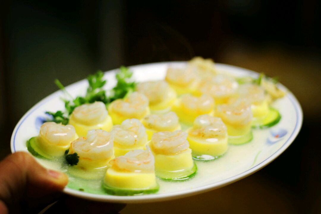 清蒸虾仁日本豆腐的做法