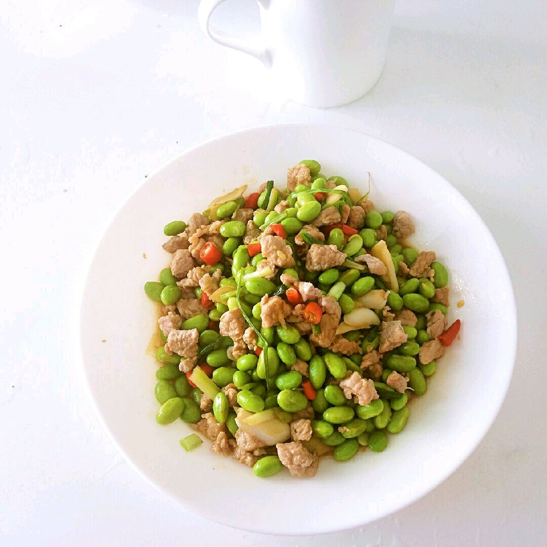 毛豆炒肉