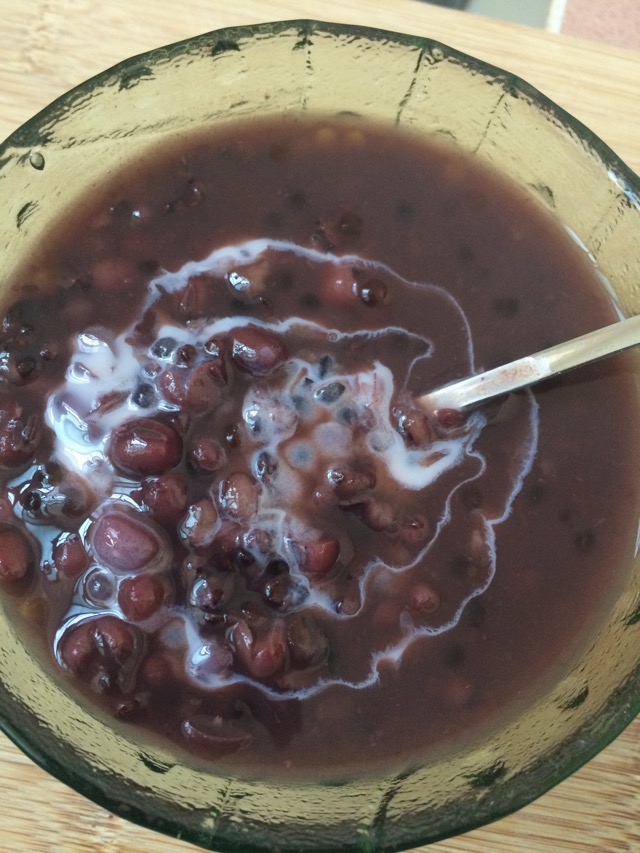 红豆黑米西米露