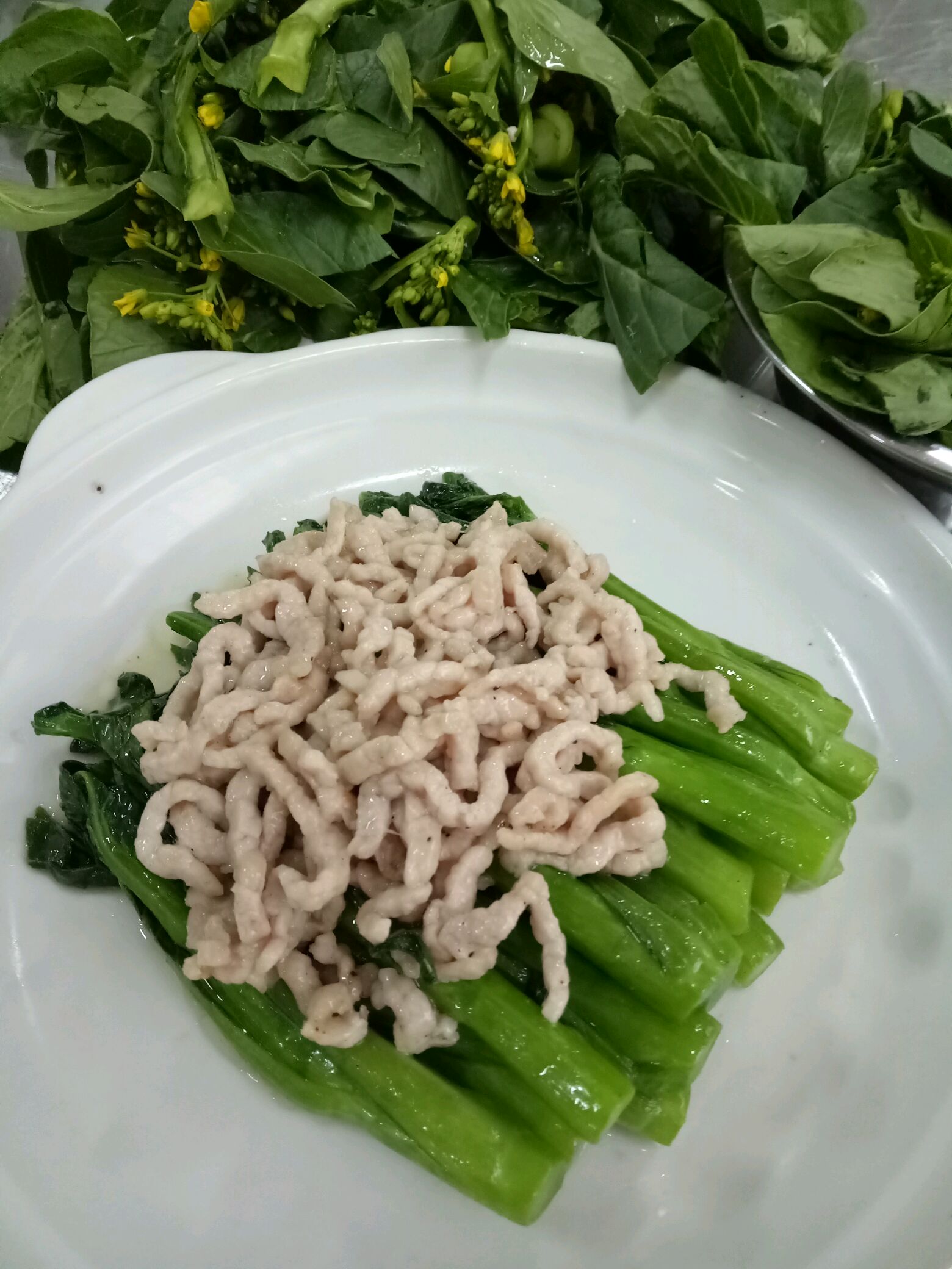 肉丝扒椒菜