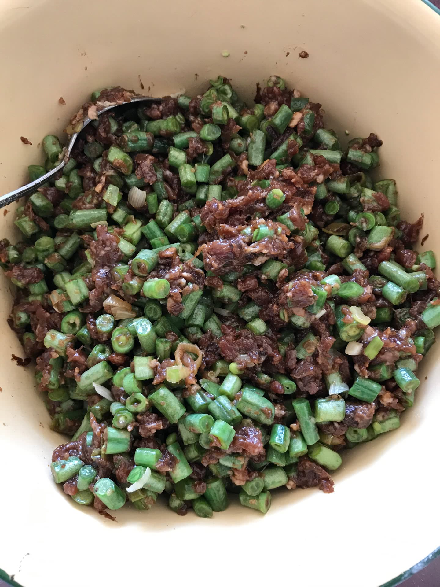 豇豆馅包子的做法图解2