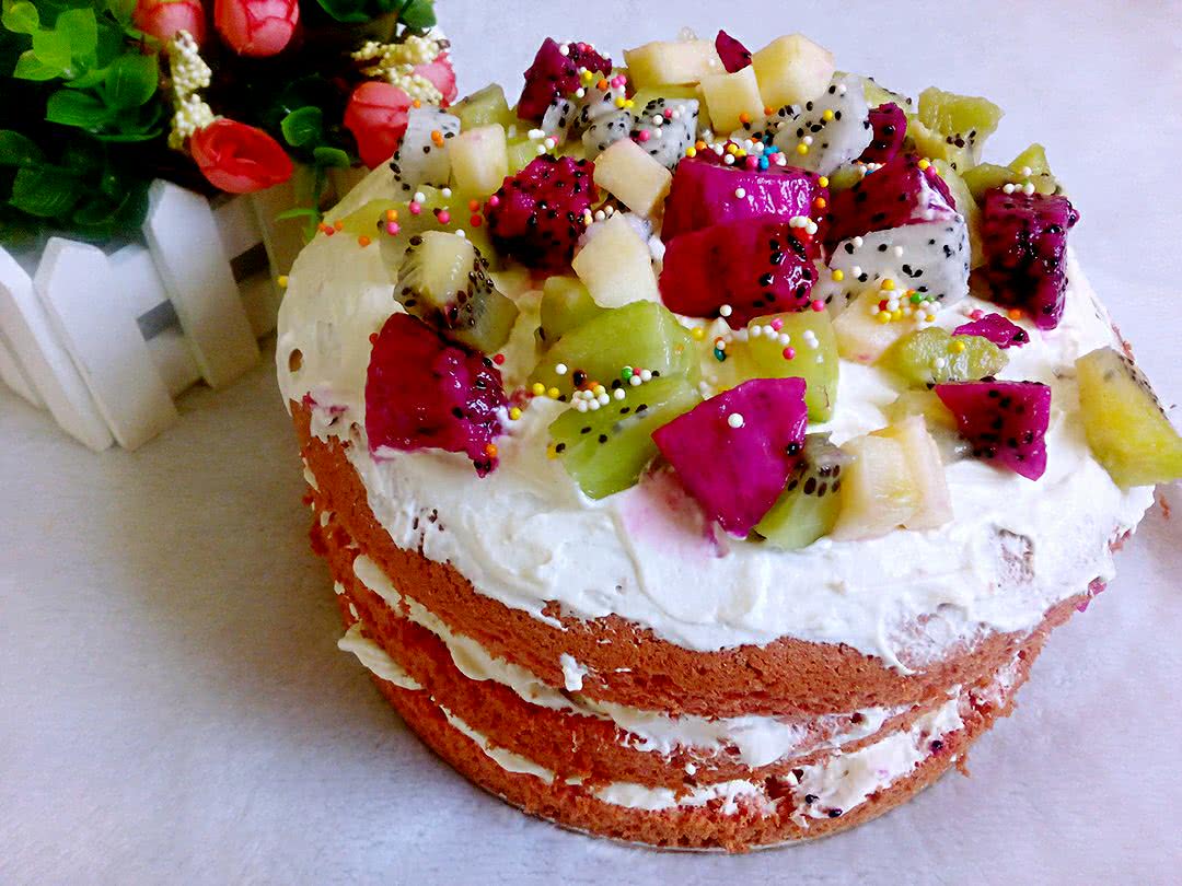 爱厨房的幸福之味: 水果裸蛋糕 Fruits Naked Cake