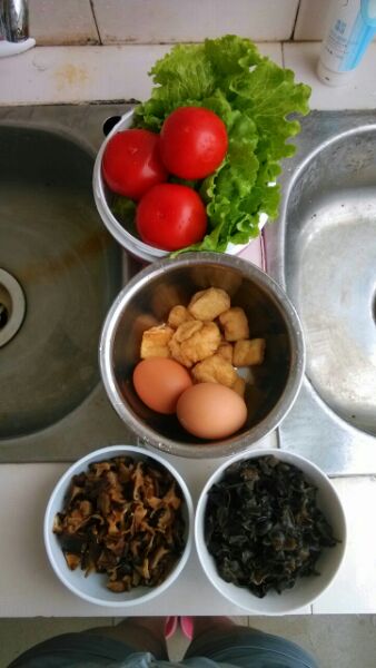 洋葱香菇番茄盖浇面切木耳流泪图片图片