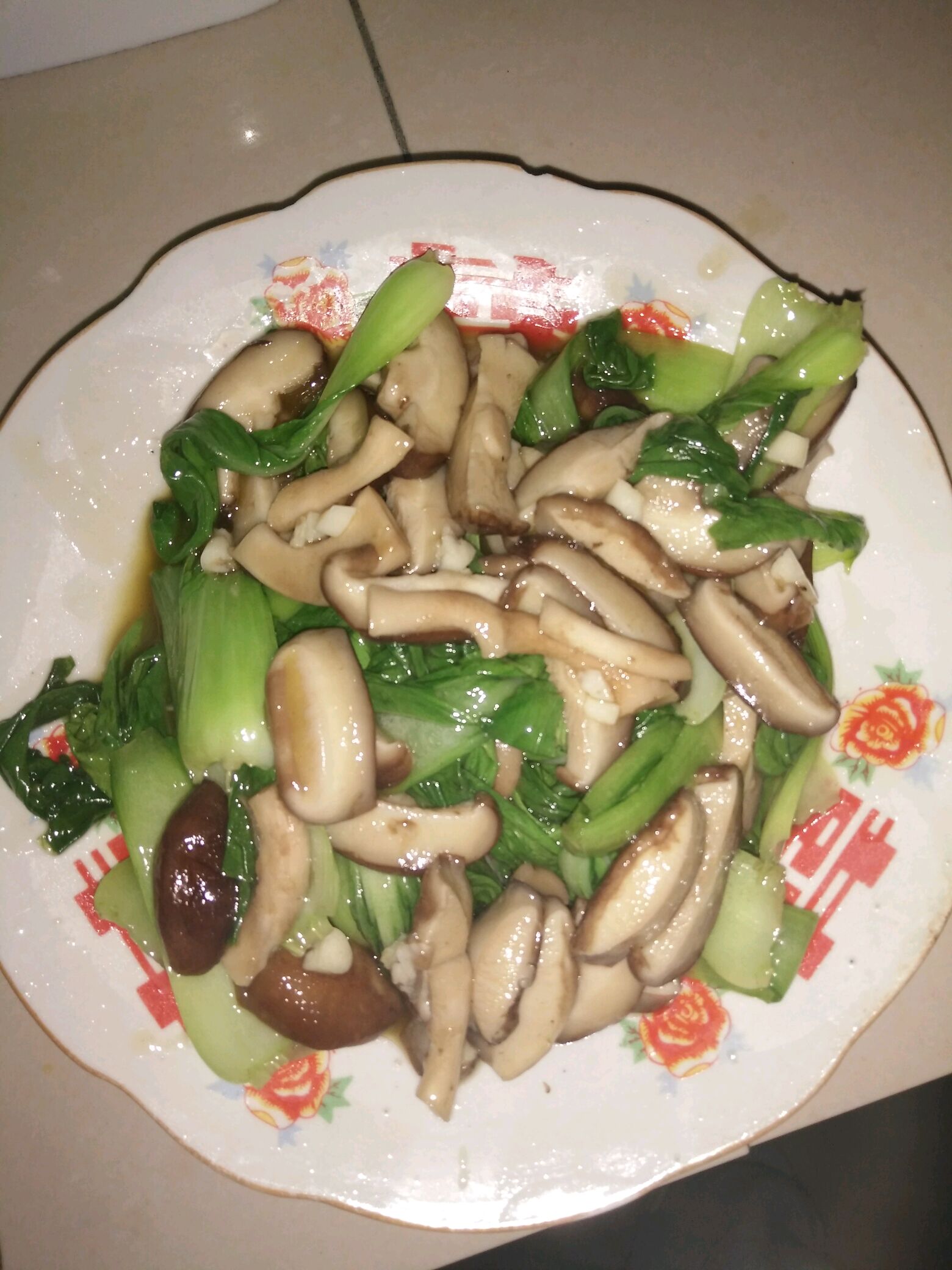 香菇青菜的做法