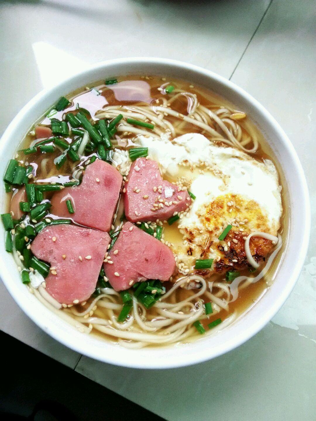 改良版爱心鸡蛋面