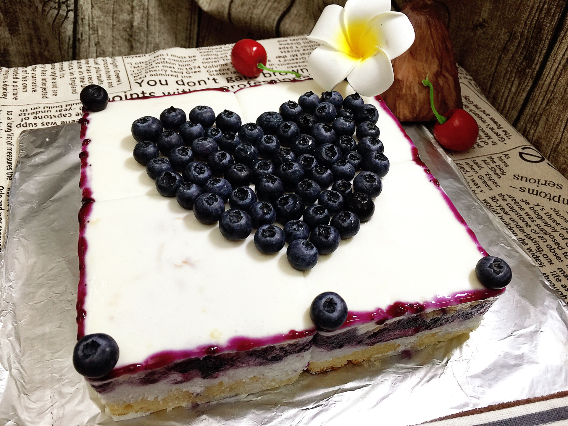 免烤箱，入口即化的【蓝莓慕斯蛋糕】 ，制作超简单！ - 哔哩哔哩