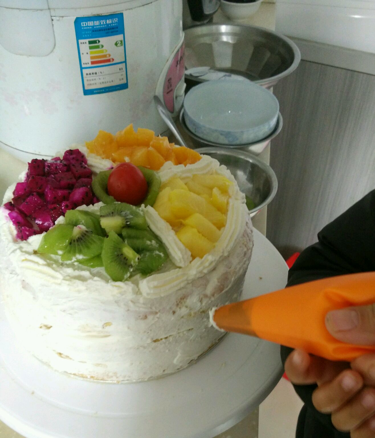 水果夹层生日蛋糕的做法图解10