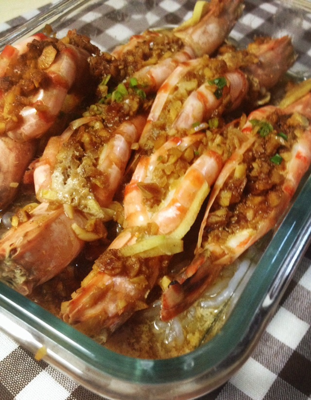 杜坎减肥pp篇—蒜蓉开背斑节虾的做法图解11