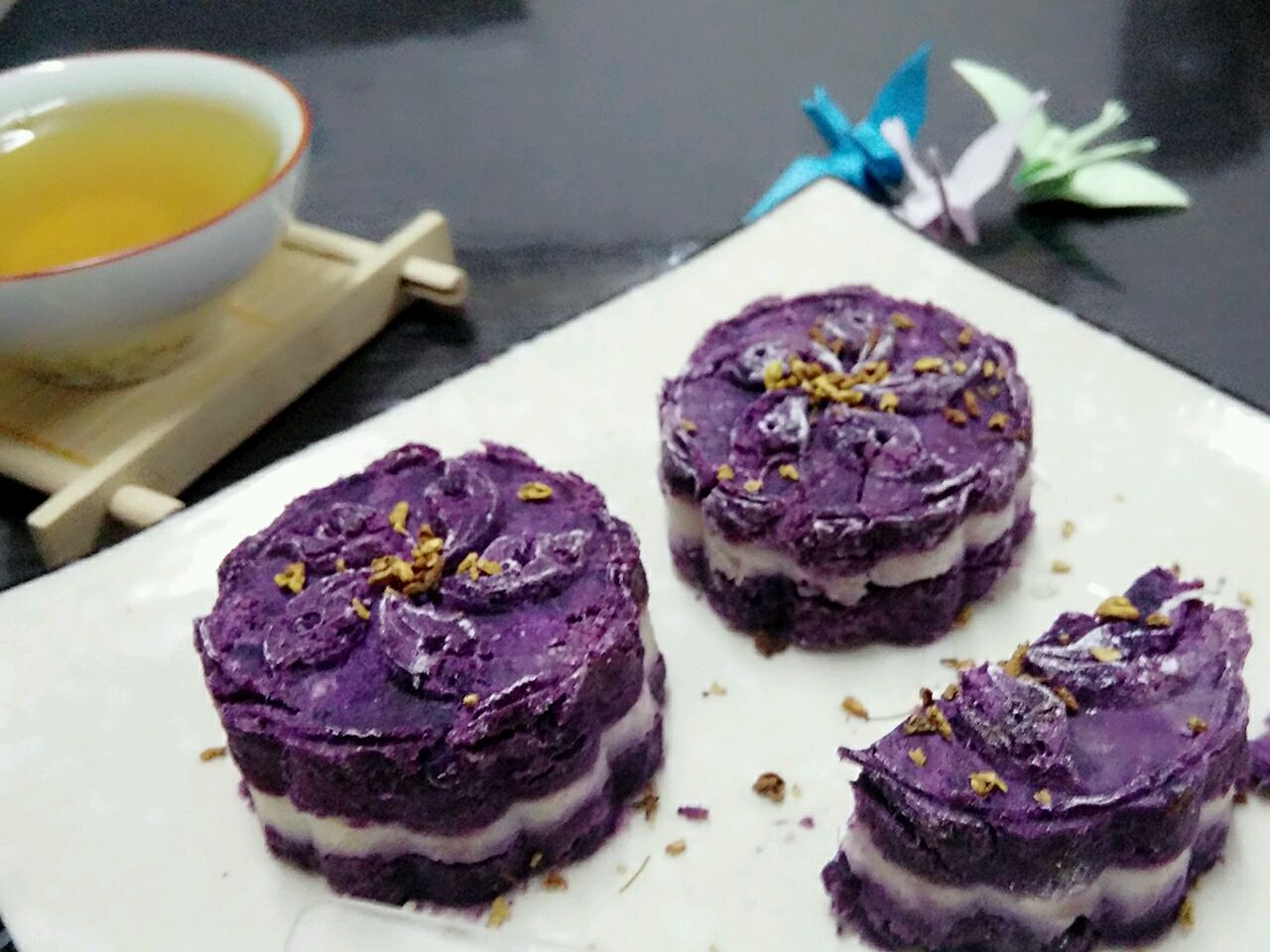 Kit Wai's kitchen : 三色番薯糕 ~ Tri-colours Sweet Potato Cake