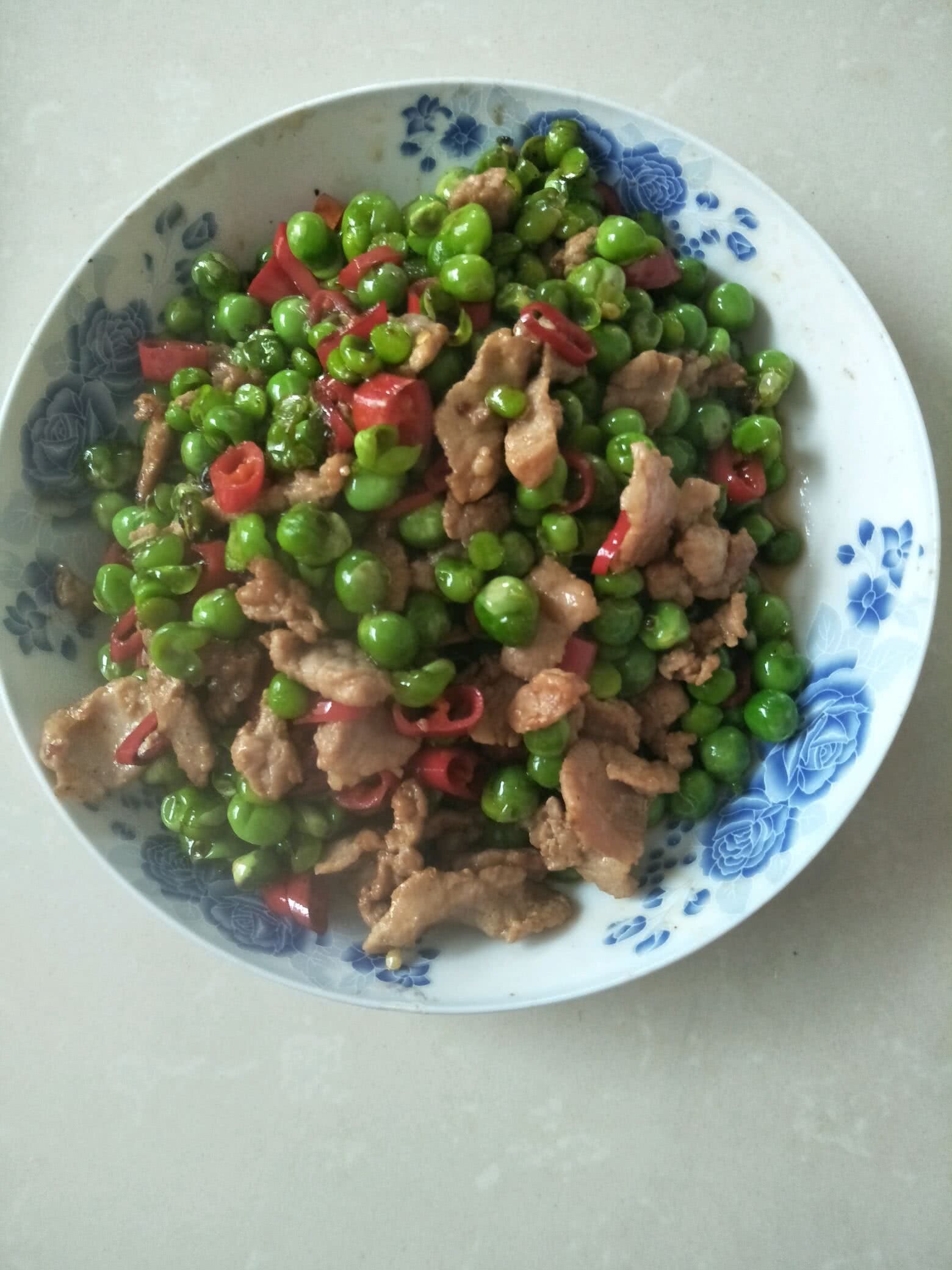 碗豆炒肉