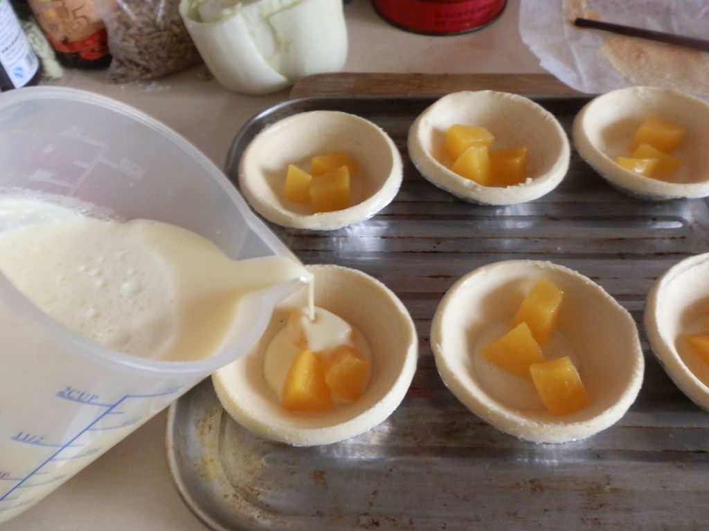 黄桃蛋挞（超简单）的做法_【图解】黄桃蛋挞（超简单）怎么做如何做好吃_黄桃蛋挞（超简单）家常做法大全_最漂亮的小静_豆果美食