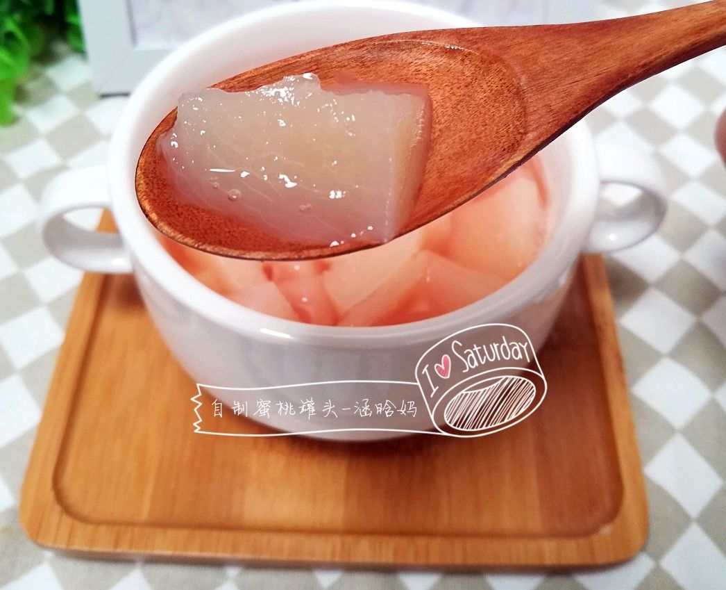 自制蜜桃罐头