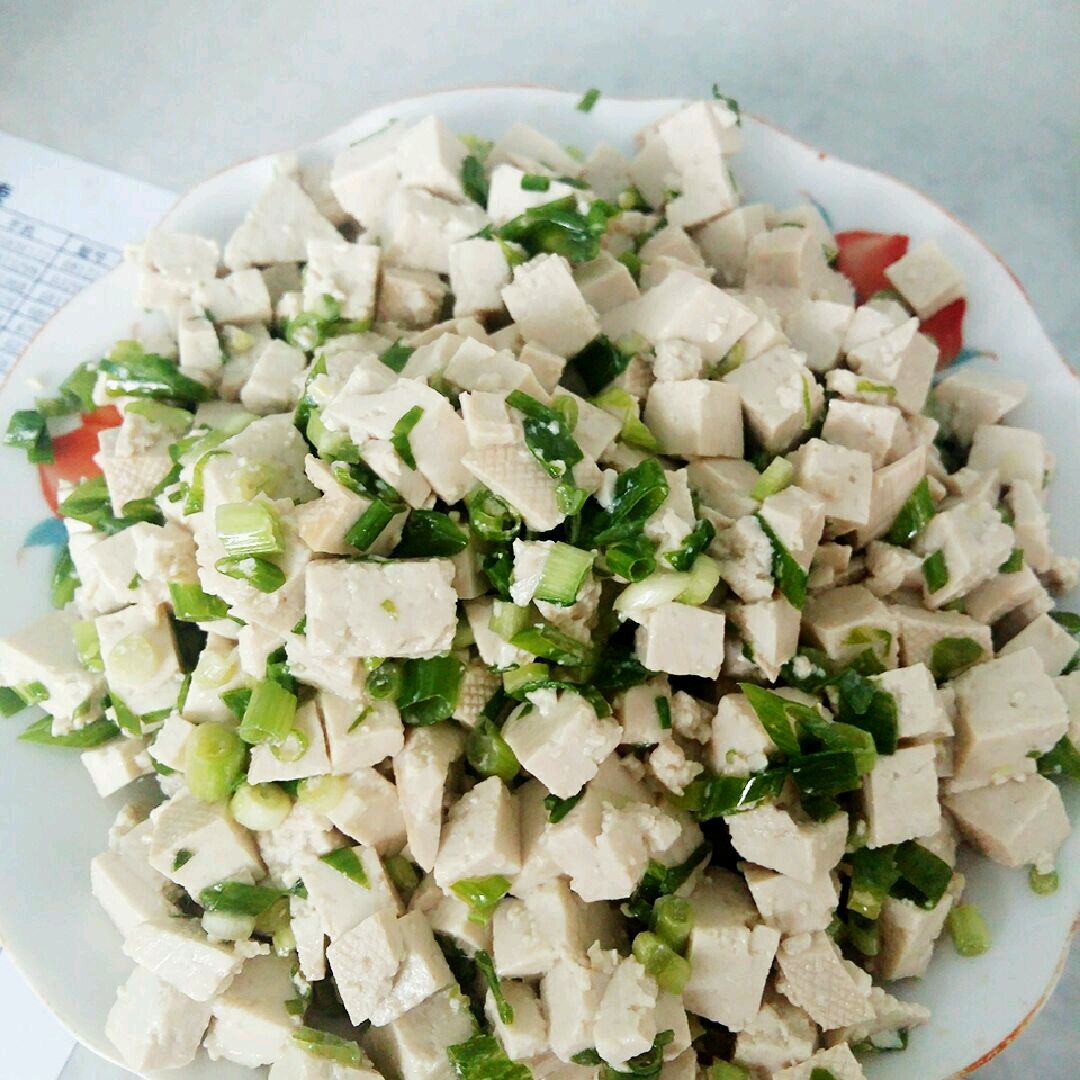 小葱拌豆腐的一般做法