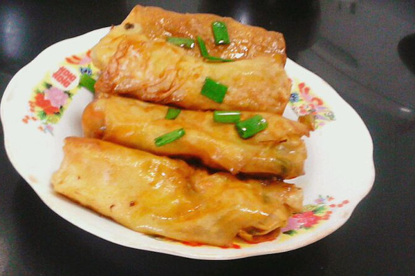 豆腐皮猪肉春卷
