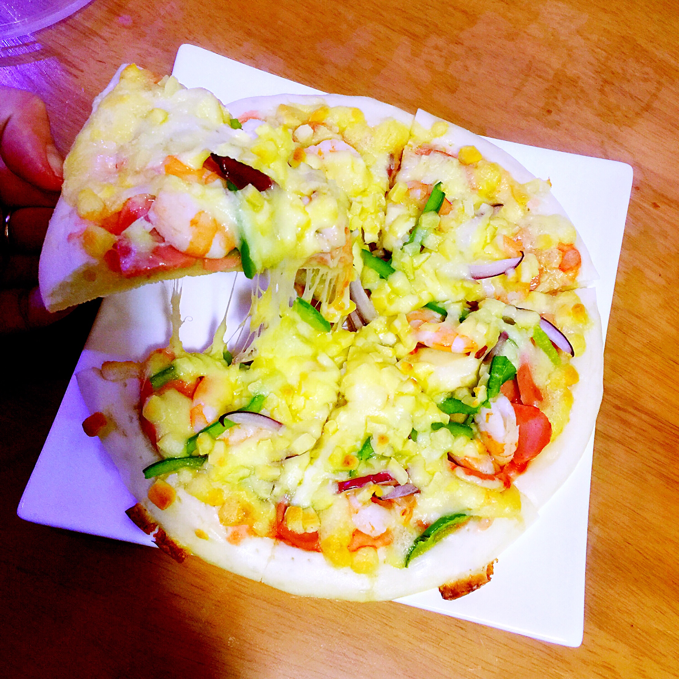 火腿鲜虾披萨怎么做_火腿鲜虾披萨的做法_许多心愿_豆果美食