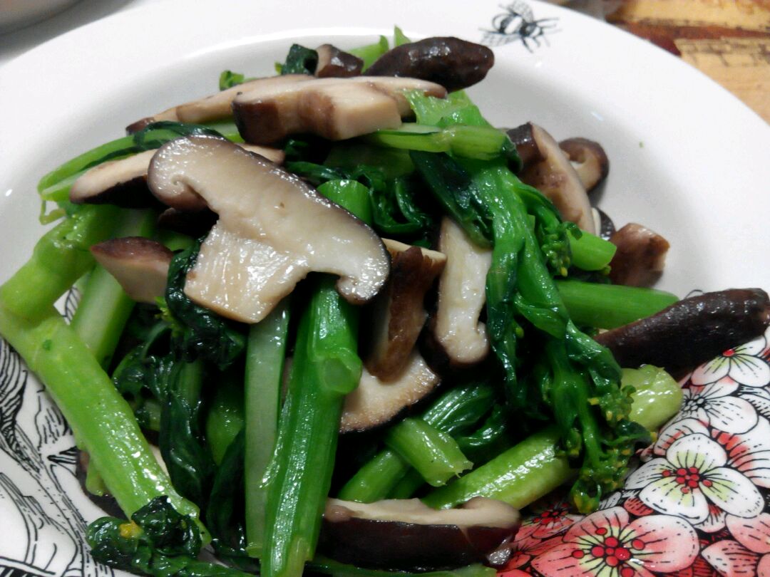 【新手必备】蘑菇炒油菜