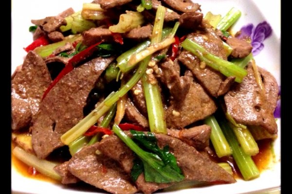 肝腰合炒的做法