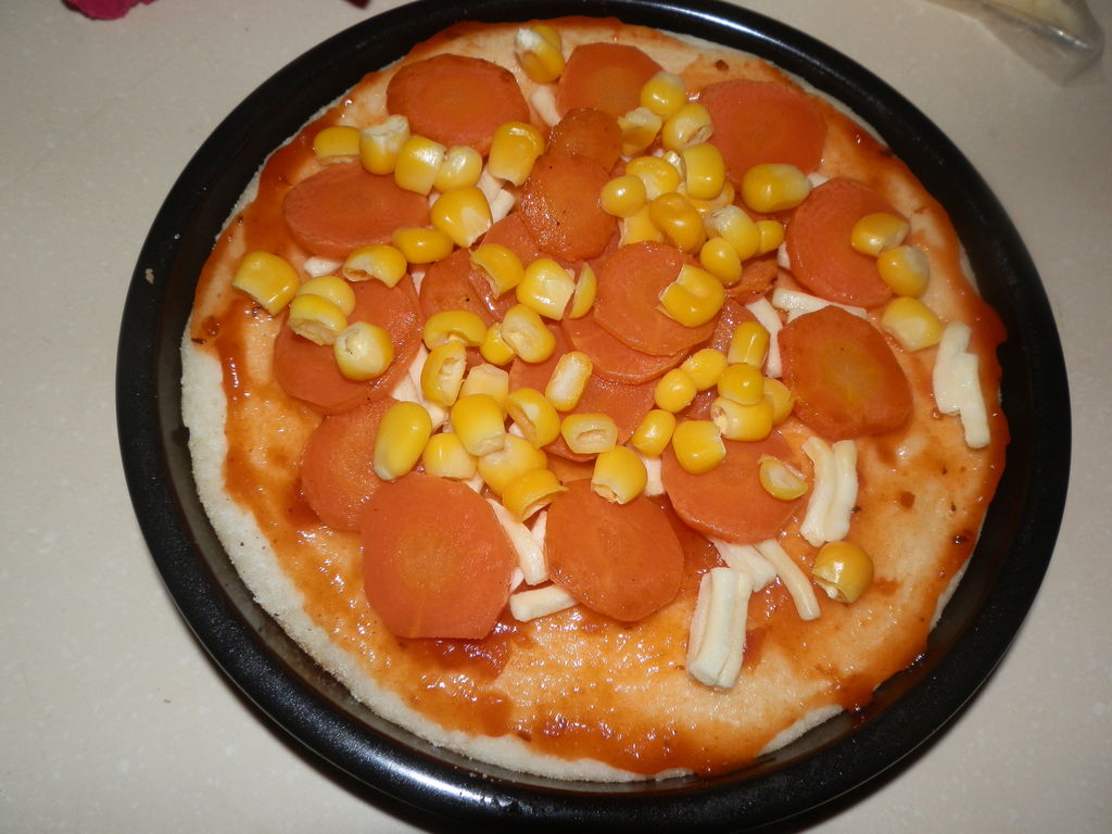 胡萝卜火腿披萨的做法+!