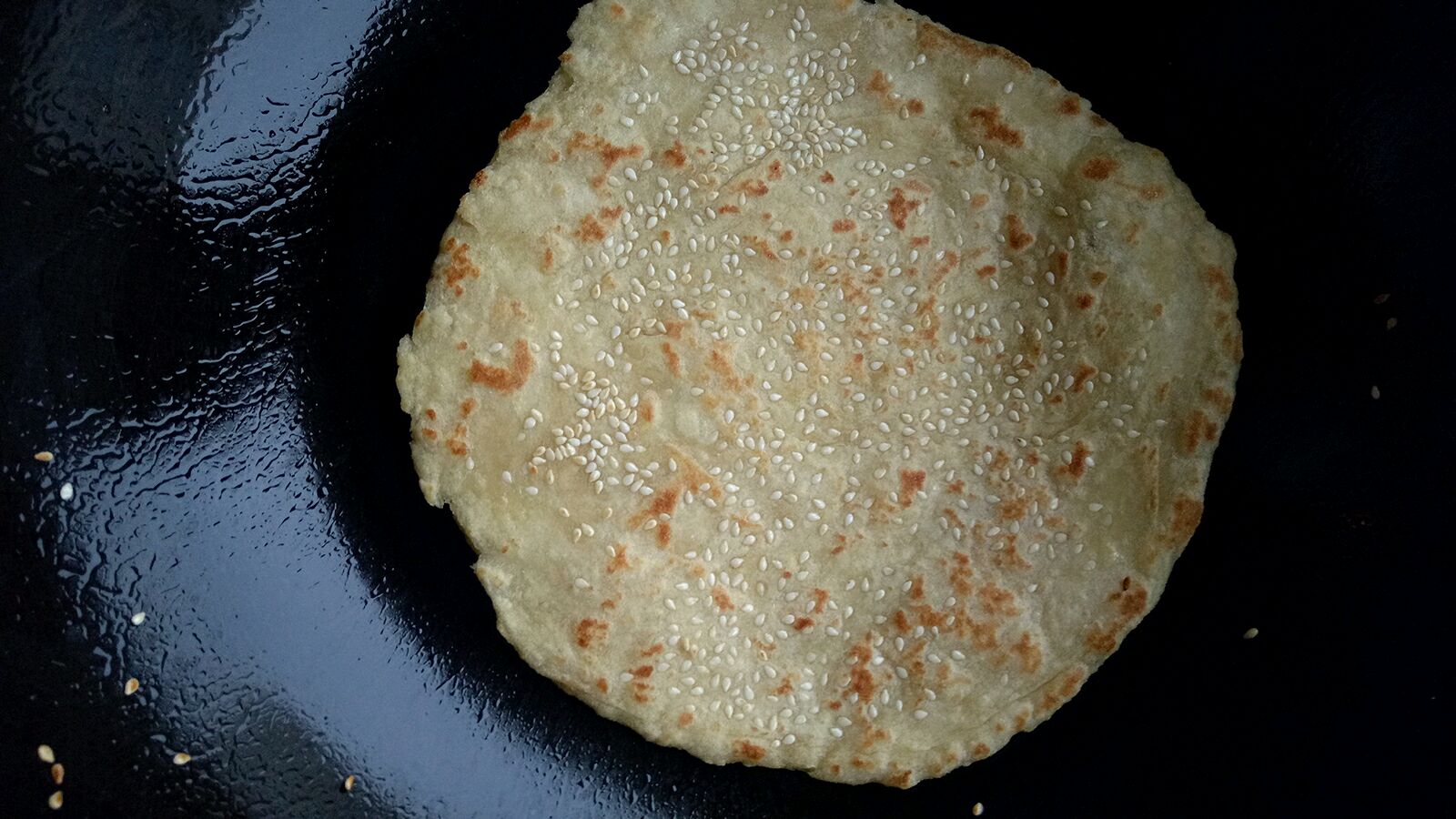 玉米白面烫面饼